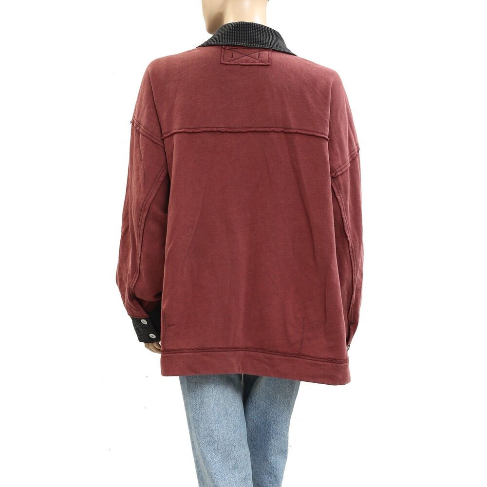 Free People We The Free Cabin Chore Jacket Top Buttondown Oversized XL 284351 - Picture 8 of 9